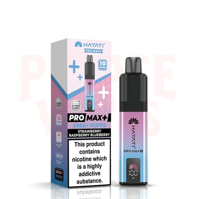 Strawberry Raspberry Blueberry Hayati Pro Max Plus 6000 Puffs Pod Kit