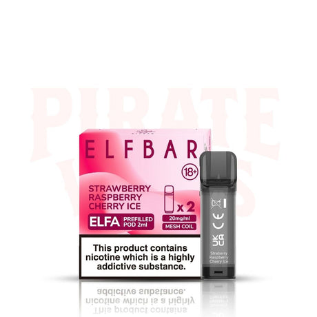 Strawberry Raspberry Cherry Ice Elf Bar Elfa Pre-filled Pods