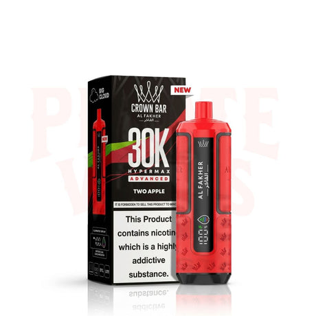 Two Apple Al Fakher Crown Bar 30K Puff Hypermax Vape Kit
