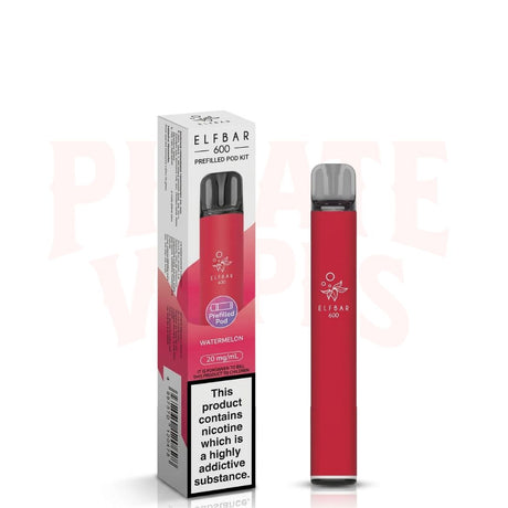 Watermelon Elf Bar 600 Puffs 20mg Reusable Vape Kit