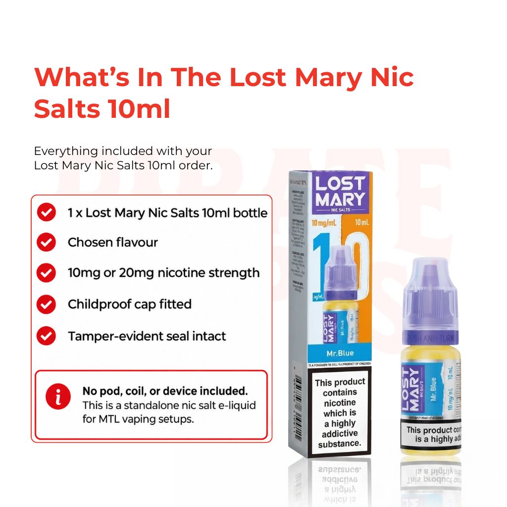 What's Inside the Lost Mary Nic Salts 10ml Box