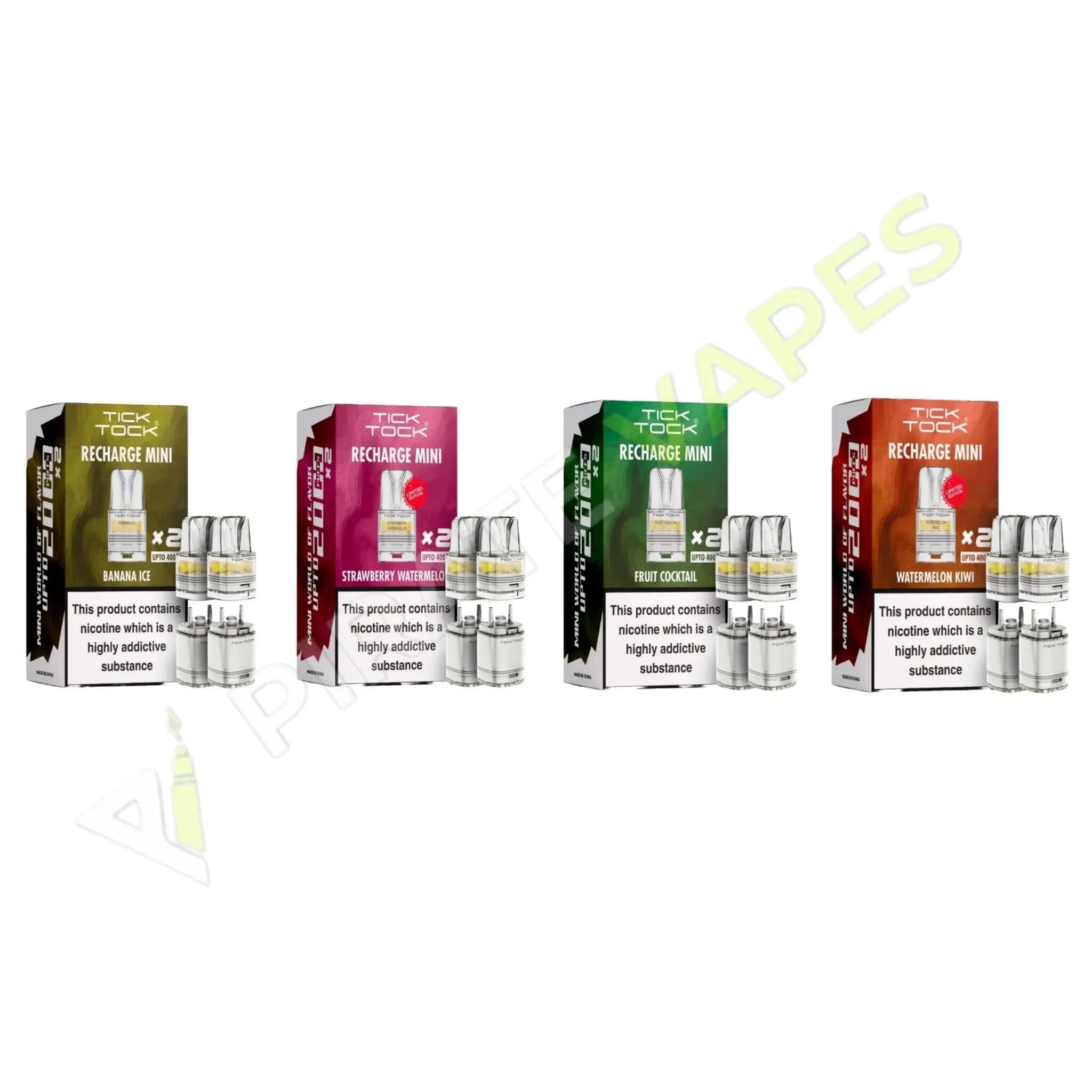 Tick Tock Mini 2000 Puffs Prefilled Replacement Pods